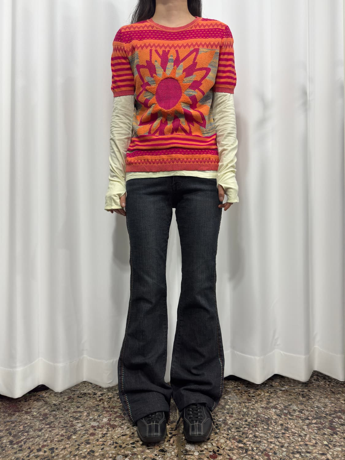 blue jam stitch denim pants 상품이미지6