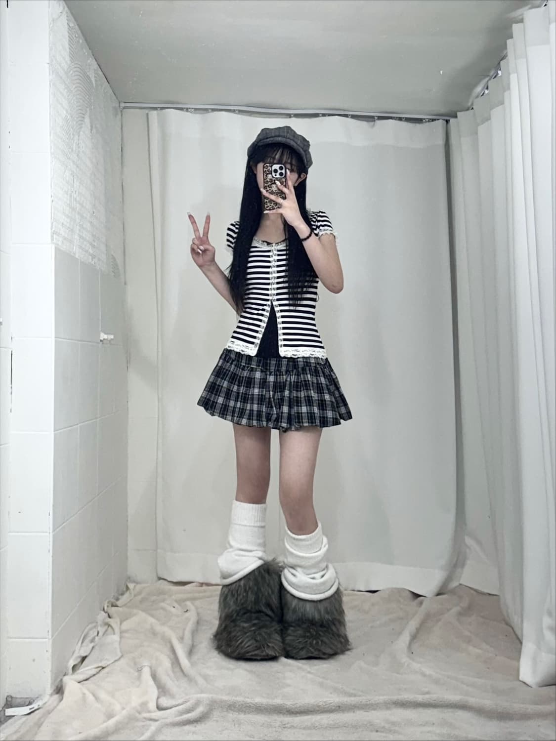 그레이 무채색 데일리 러블리 니혼진 코디세트  상품이미지2