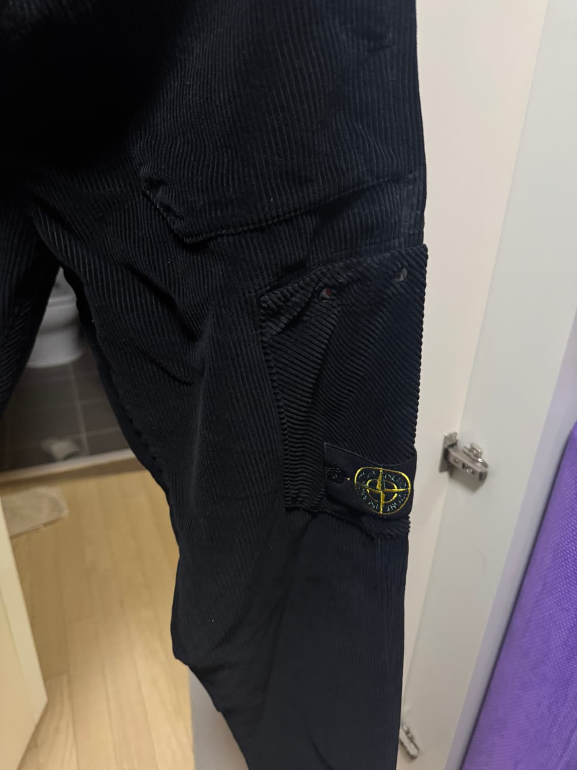 스톤아일랜드 코듀로이팬츠 블랙 상품이미지2