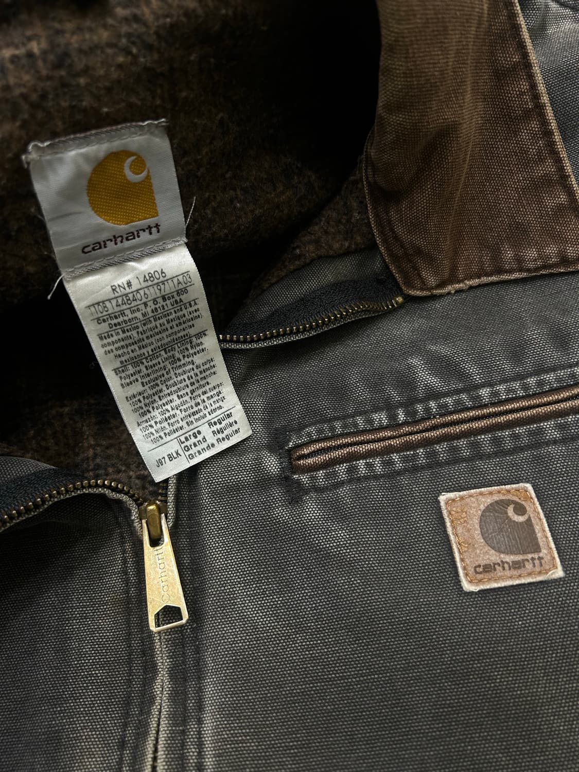 [L]칼하트USA J97 디트로이트 자켓/블랙워싱 상품이미지6