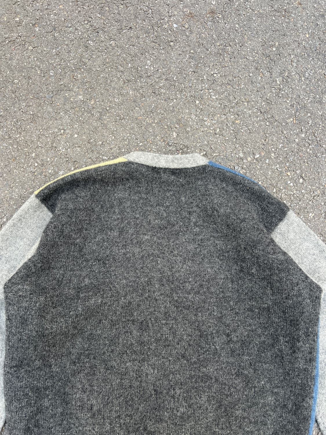 VINTAGE J.CREW OARSMAN 제이크루 컬러블럭 울가디건 상품이미지6