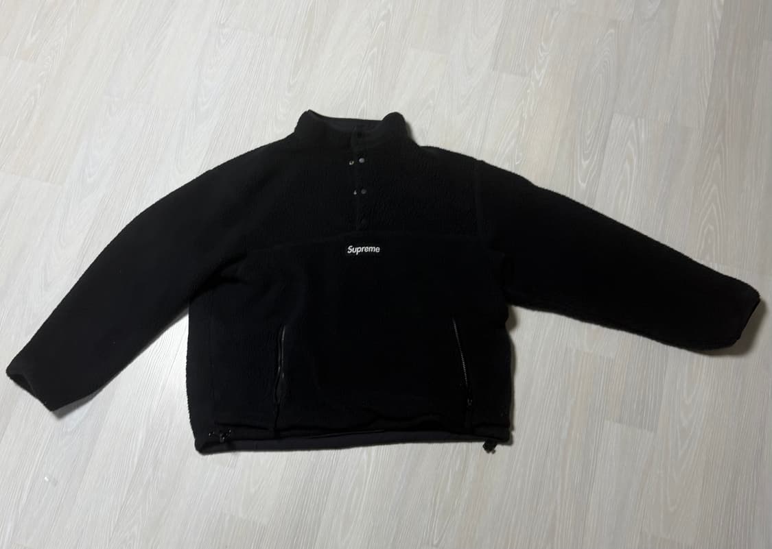 슈프림 폴라텍 셔링 리버시블 풀오버 블랙 24fw 상품이미지1