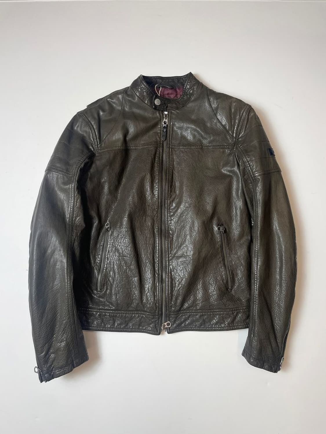 아르마니 진스 00's 차이나넥 가죽 자켓 PN9528 상품이미지1