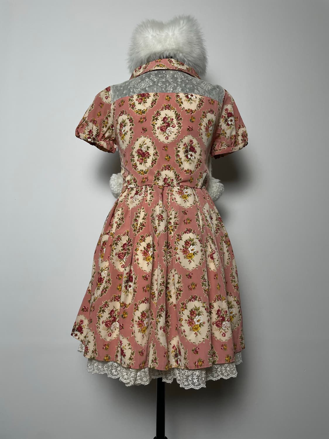 LIZ LISA 리즈리사 플라워 패턴 레이스 카라 리본 원피스 상품이미지4