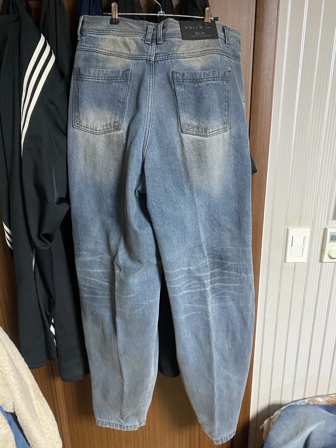 비엘알 디스트로이드 오일 워시드 데님팬츠 L 상품이미지6
