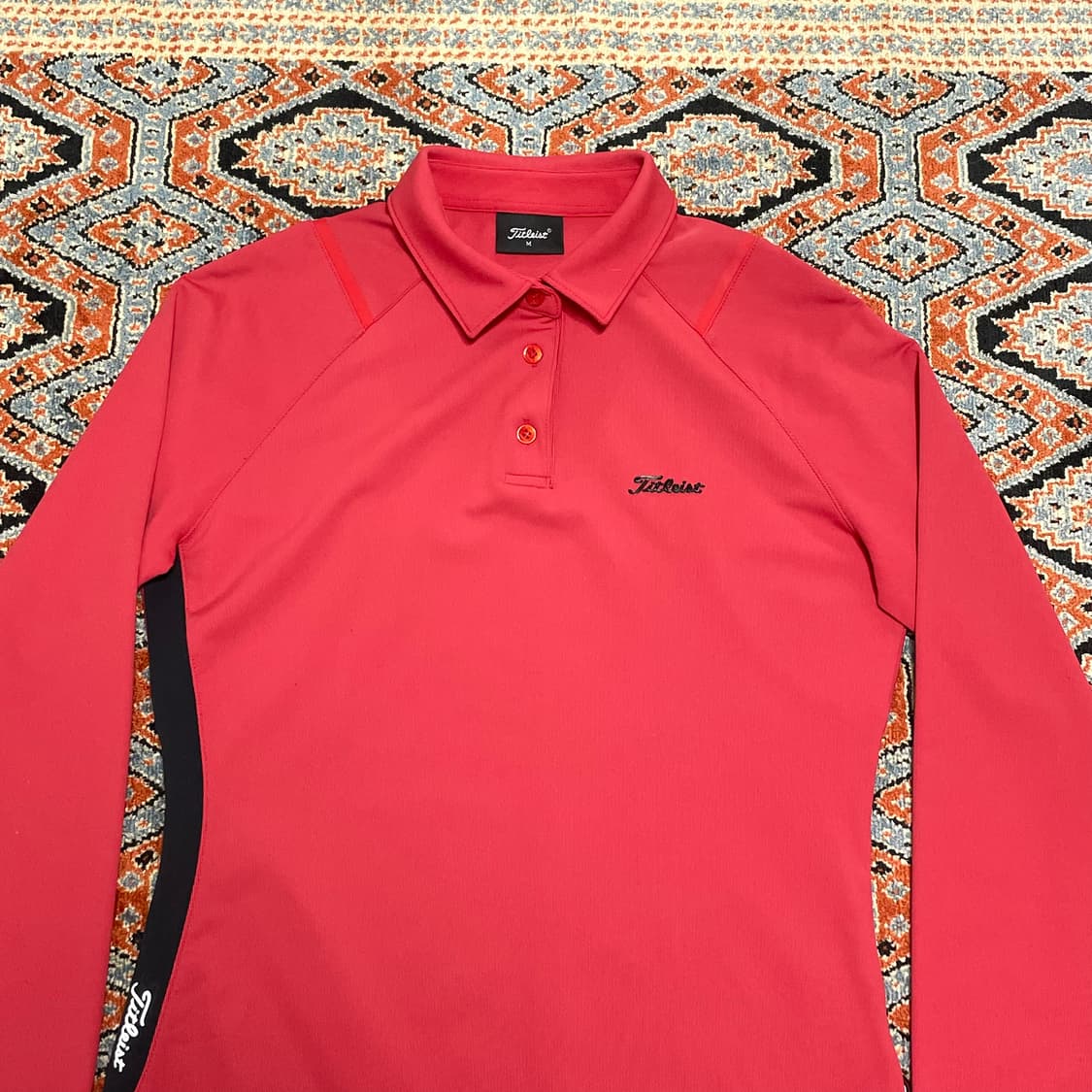 타이틀리스트 레드 골프 카라티셔츠 여성M 상품이미지2
