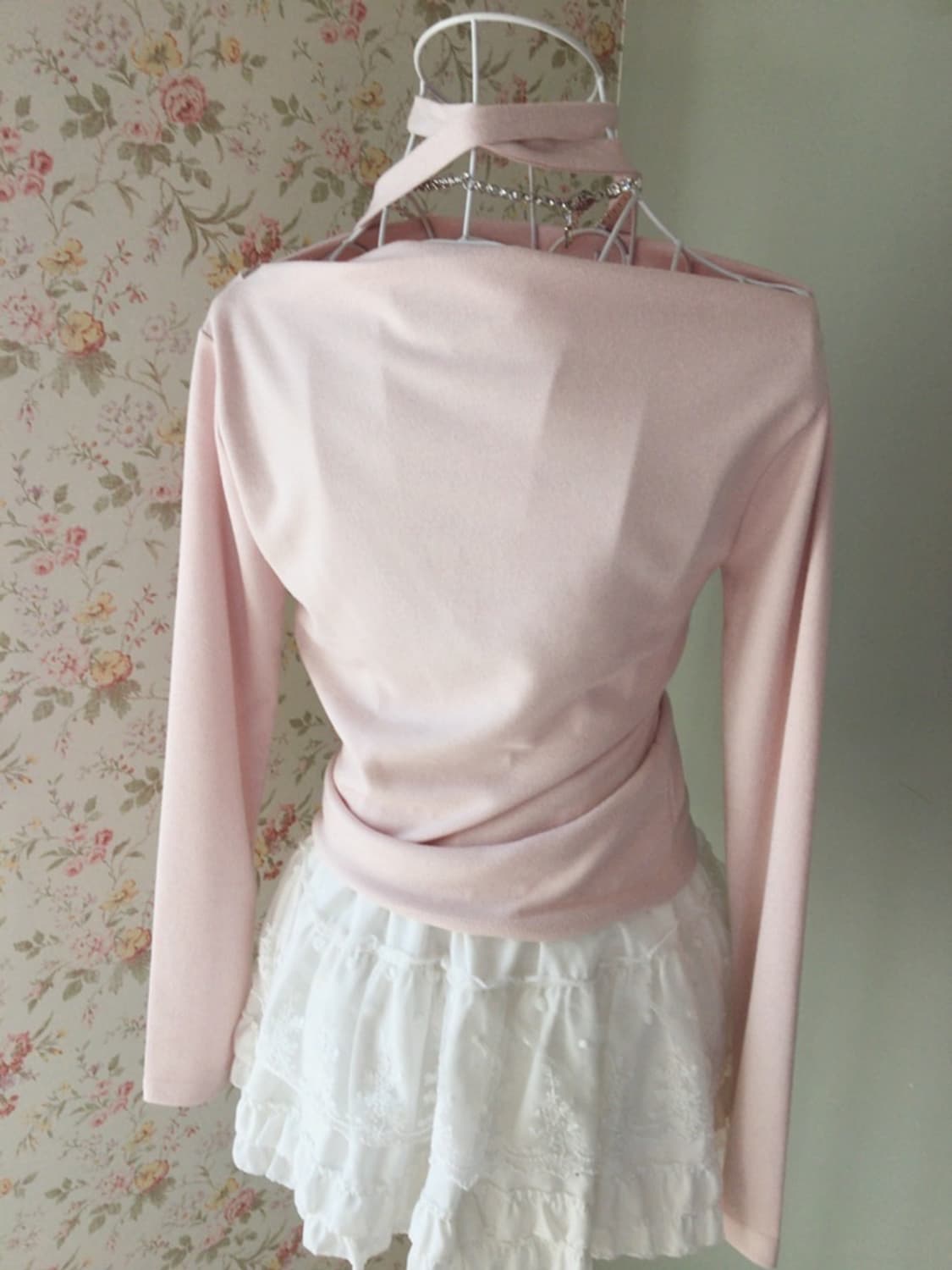 히메갸루 로걀♥핑크 셔링 티셔츠 상품이미지4