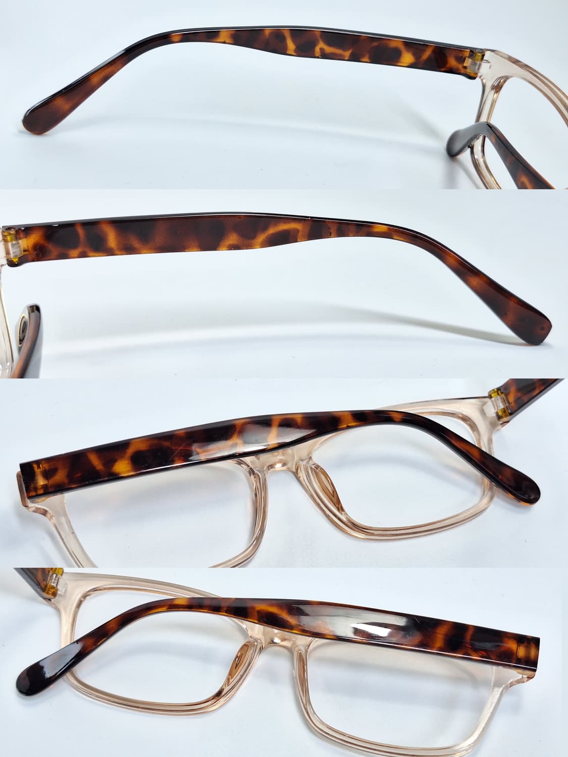 투명 호피 스퀘어 안경테 일본 수입 y2k 패션 아이웨어 클래식 레트로  상품이미지4