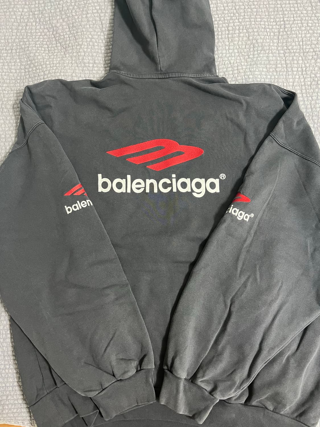 (래퍼 쿠기옷) 발렌시아가 3M 로고 자수 후드 상품이미지2