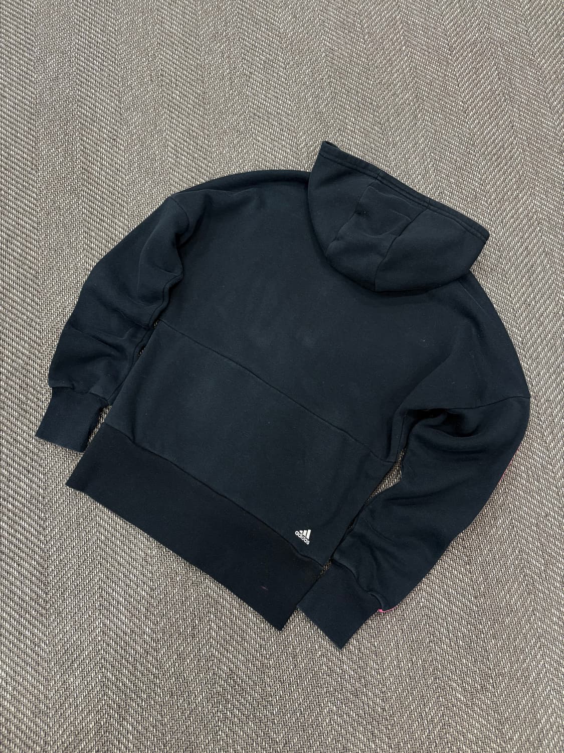 아디다스 레터링 후드집업 블랙핑크 상품이미지7