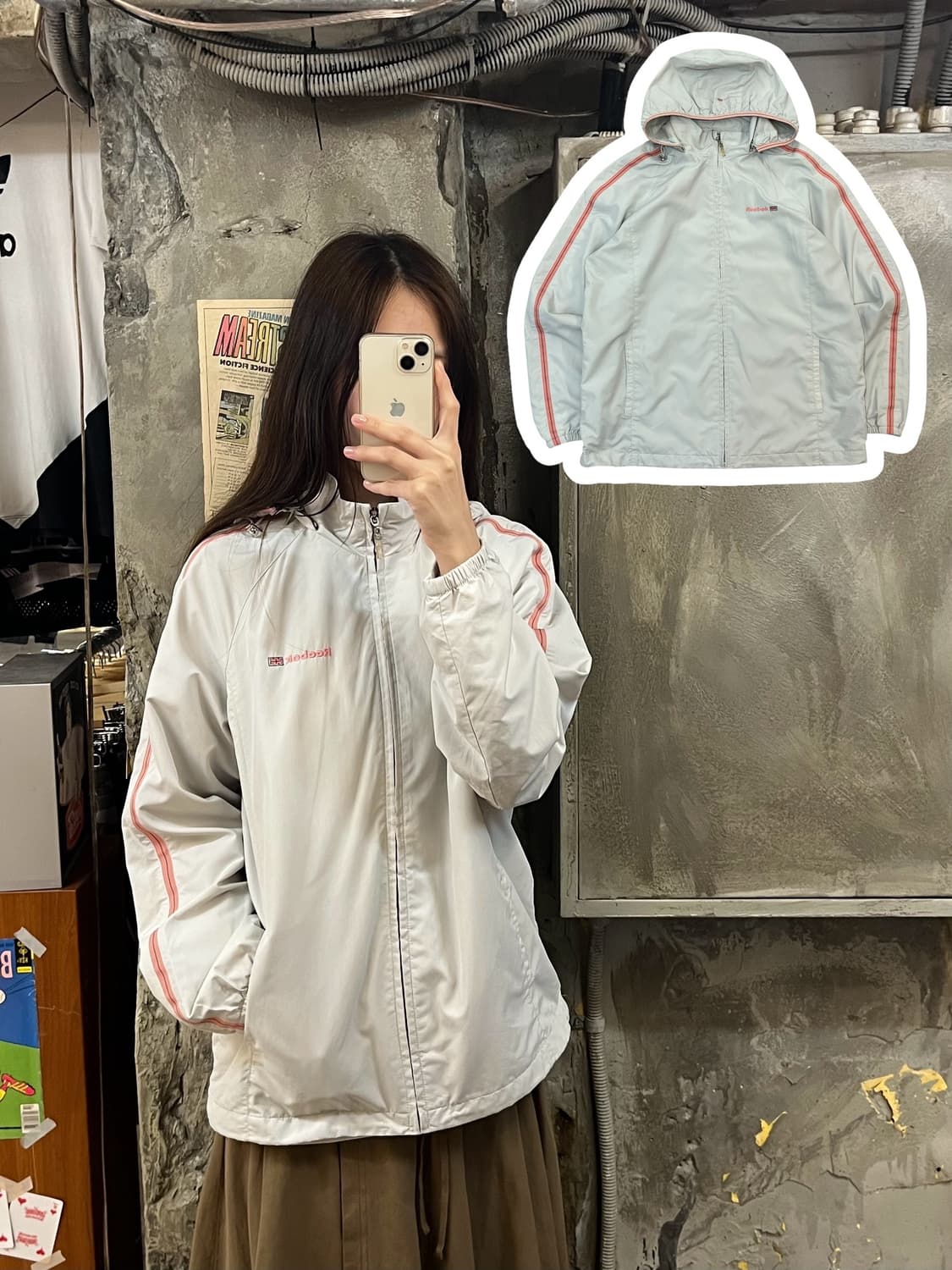 리복 바람막이 연그레이 95 #csz844 상품이미지1