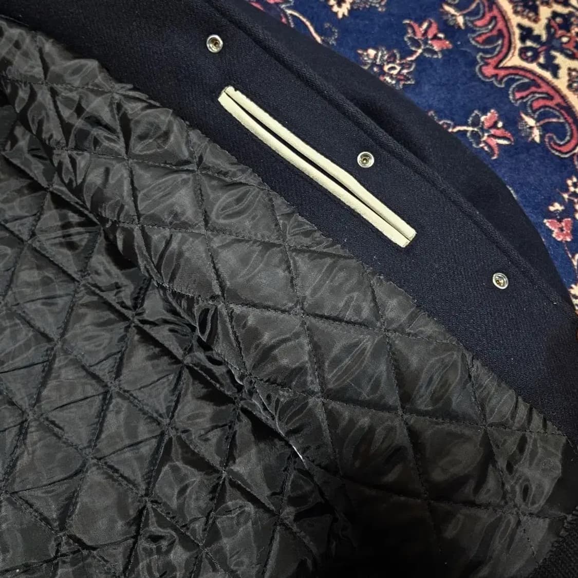 집시(Jipsy) 울 카라넥 컬러블럭 바시티 자켓 상품이미지4