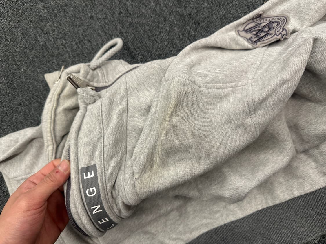 L) 에비수 스몰로고 그레이 후드집업 상품이미지6