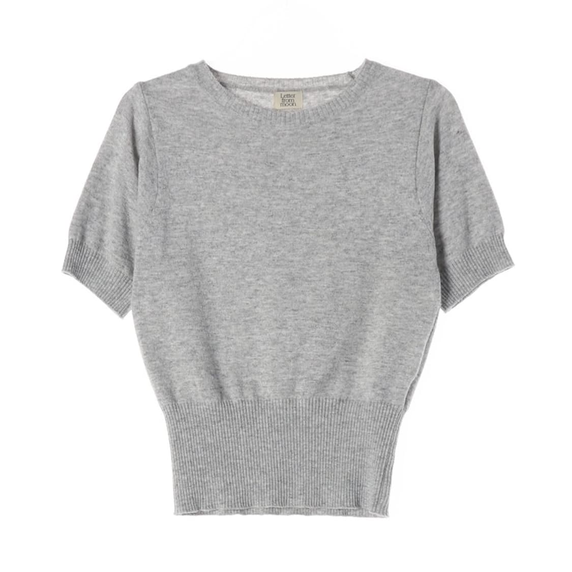 레터프롬문 이탈리아 코튼 블렌드 반팔 니트 F 상품이미지1