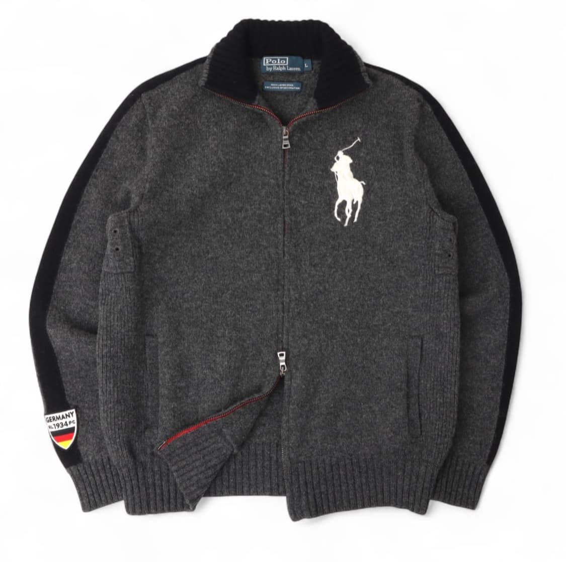 폴로 랄프로렌 독일 빅포니 램스울 니트 집업 상품이미지1