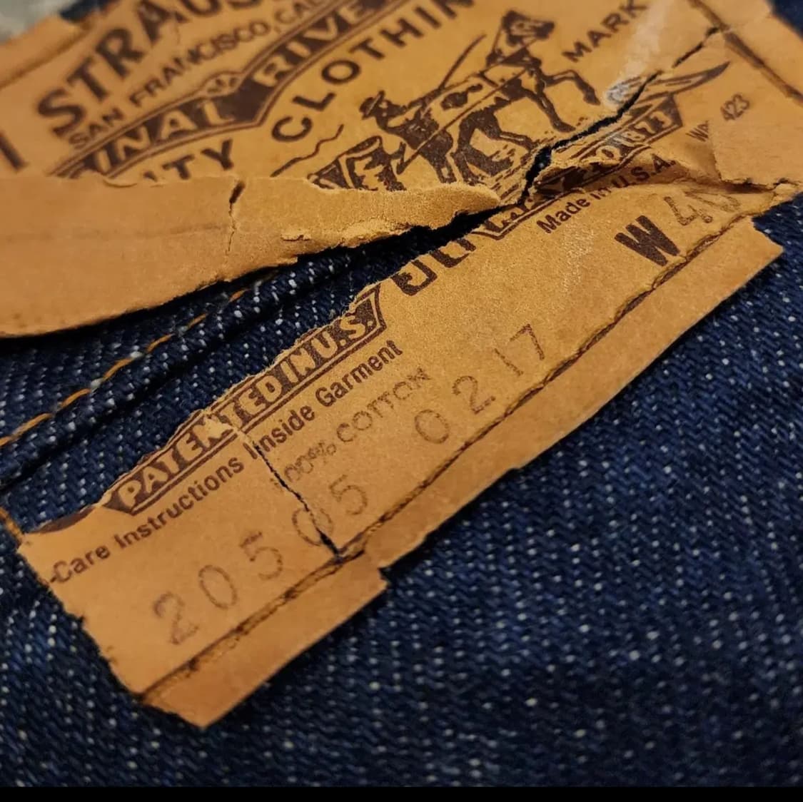 80s오리지날 USA 리바이스오렌지탭 505데님팬츠 상품이미지8