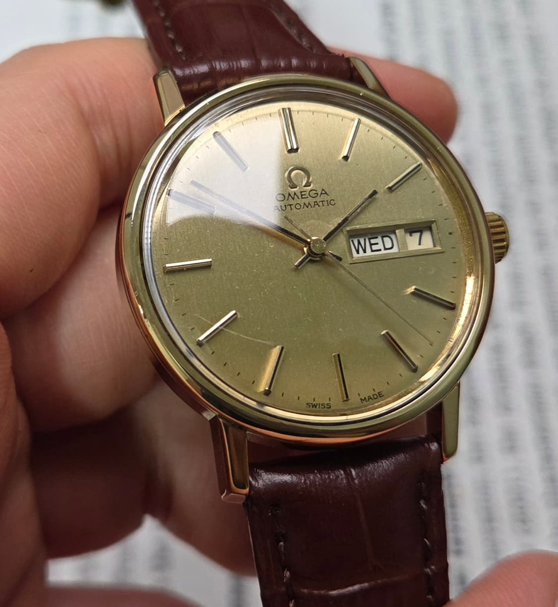 빈티지 오메가 씨마스터 데이데이트 올금장 샴골판 오토매틱 상품이미지4