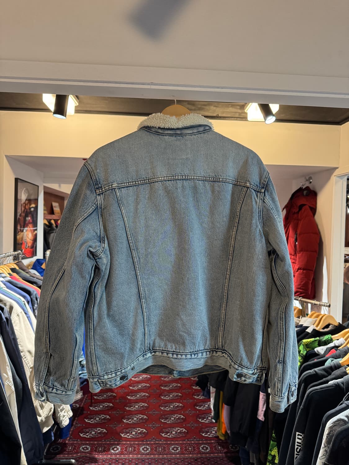 리바이스 프리미엄 데님 양털 자켓 L 상품이미지4