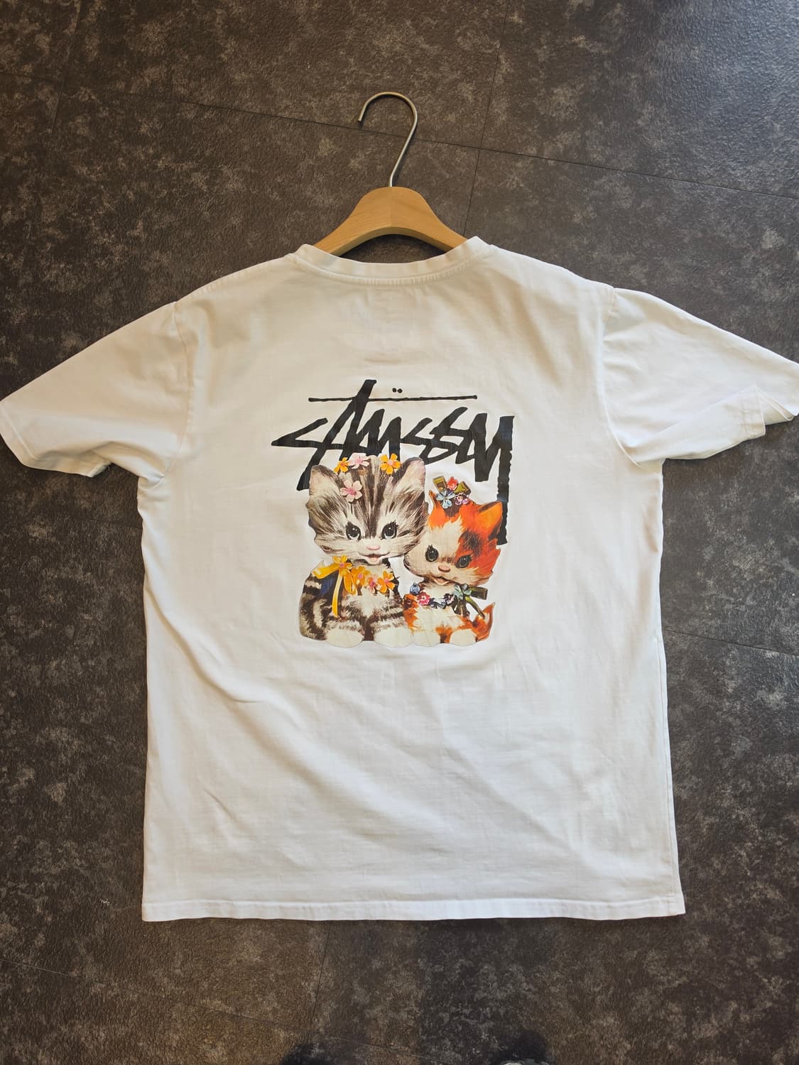 스투시(Stussy) 브랜드 키튼 티셔츠 화이트-XL 상품이미지8