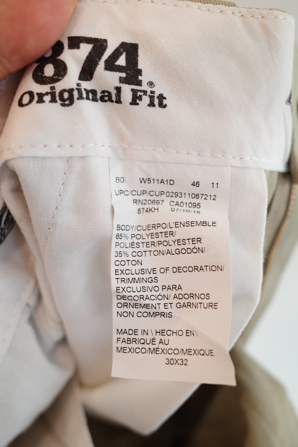 Dickies 디키즈 874 오리지널핏 치노팬츠 (30인치) 상품이미지5