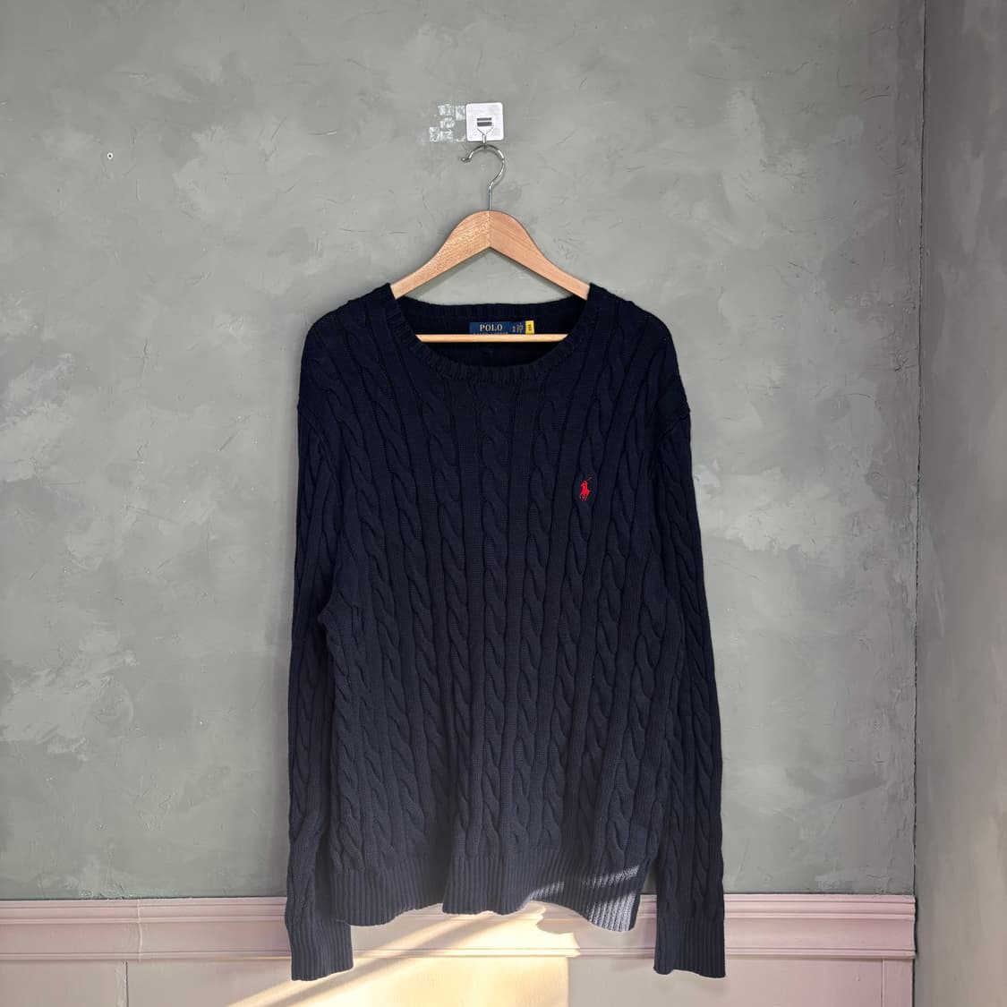 폴로 랄프로렌 꽈배기 니트 네이비 상품이미지1