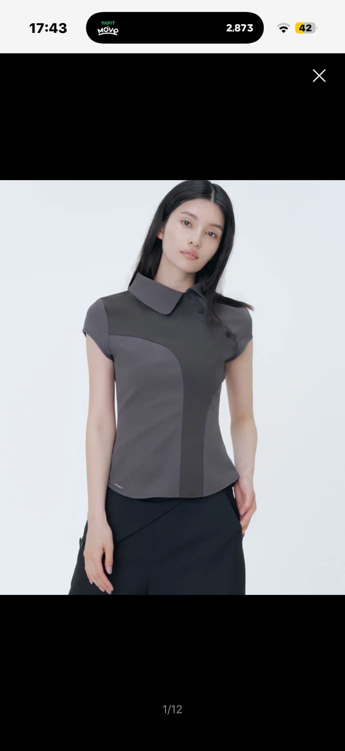 미세키서울 diagonal placket layered shirt 상품이미지1