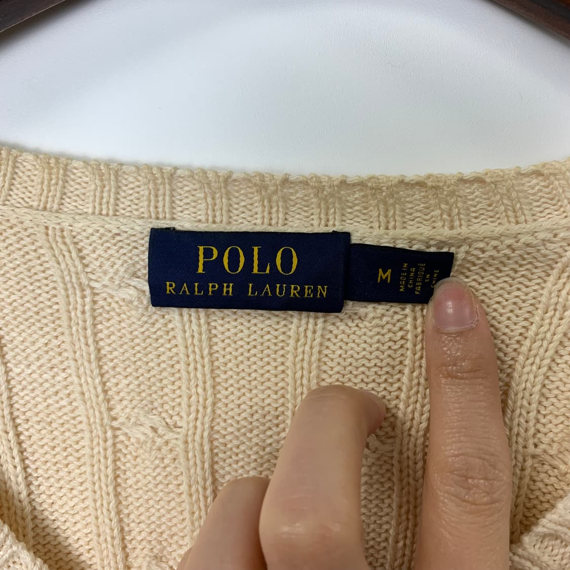 폴로 랄프로렌 신형 브이넥 꽈배기 니트 상품이미지5