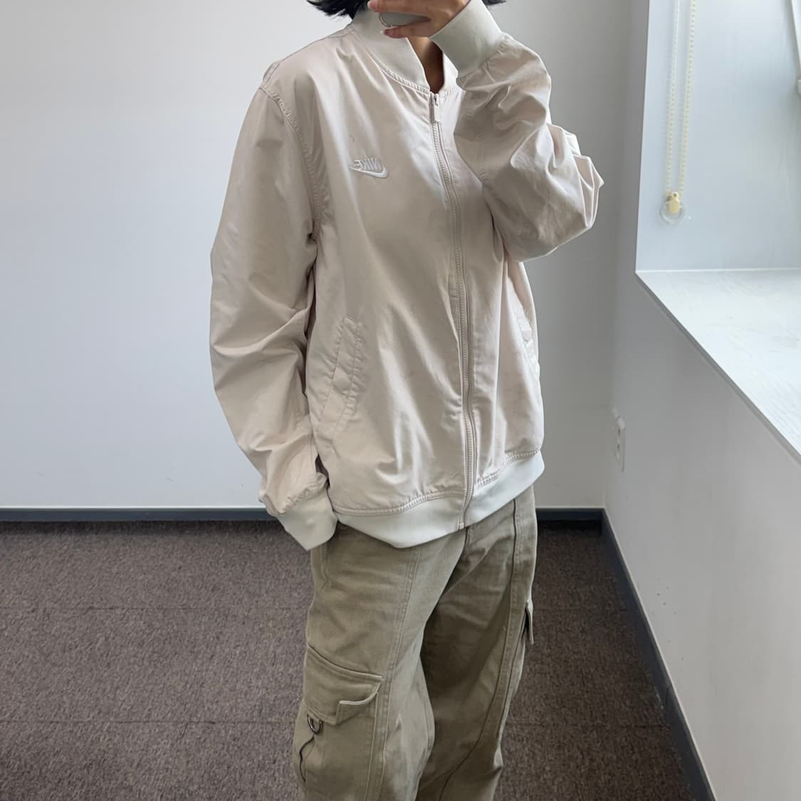 Nike 나이키 스몰로고 아이보리 바람막이 자켓  상품이미지1