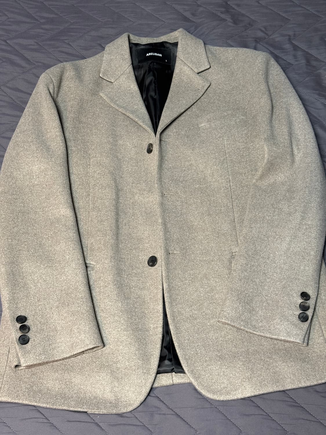 소프트 울 오버핏 블레이저 코트(코코아색 _XL) 상품이미지3