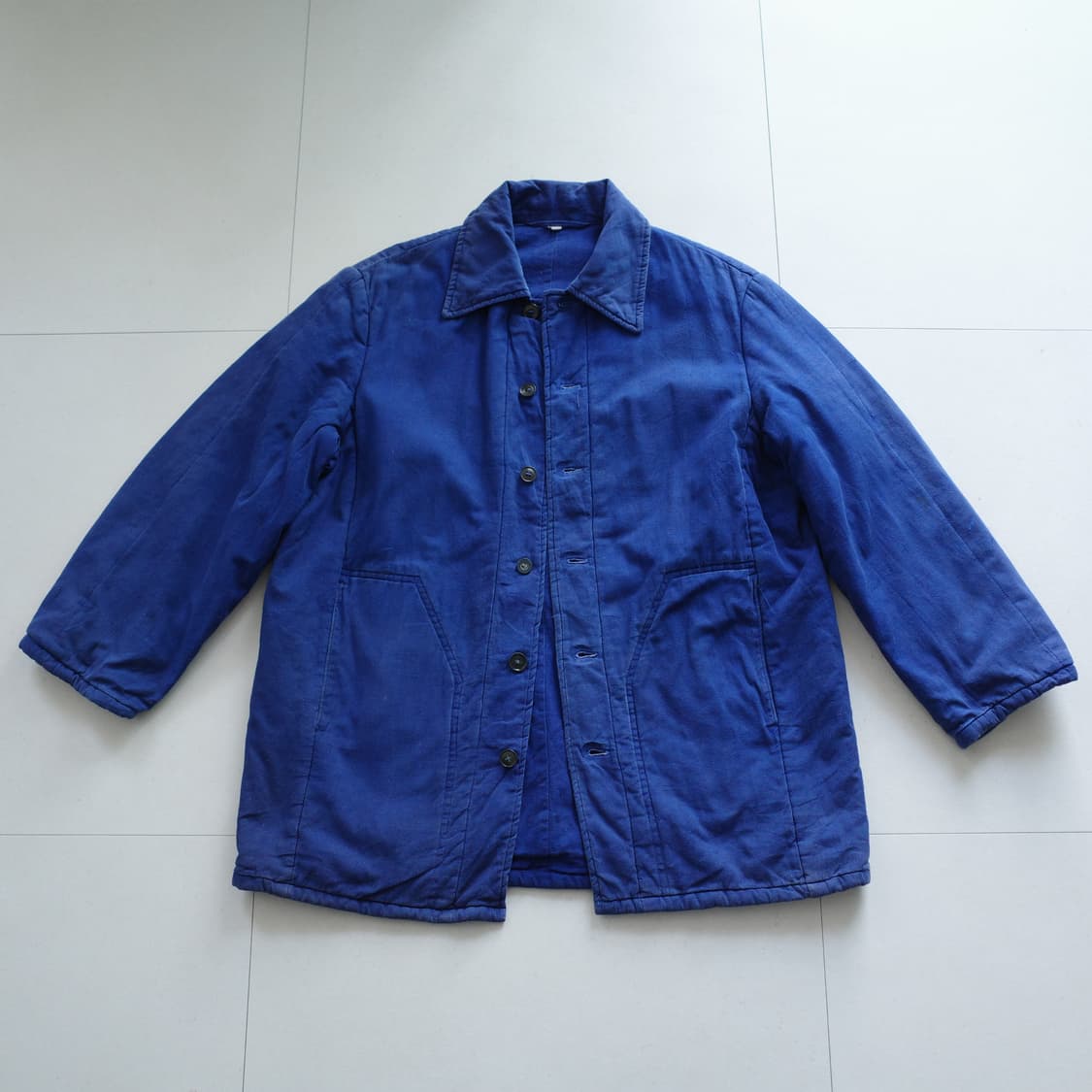 70s 빈티지 프렌치 워크웨어 패딩 코트 잉크블루 (100) 프랑스생산 상품이미지1