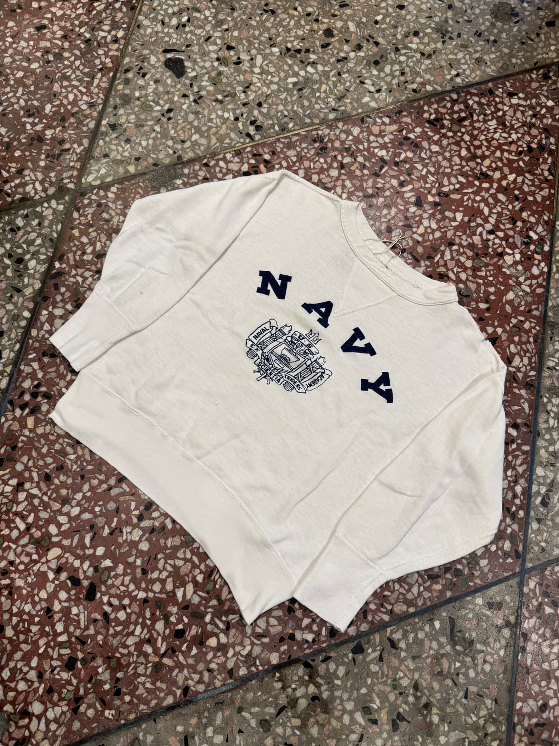 50s NAVY 플록 스웻 (36-38) 상품이미지2