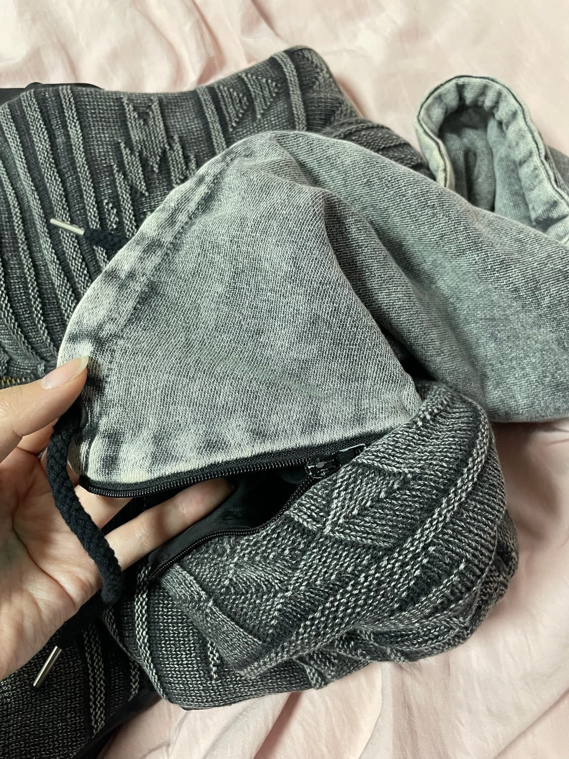 빈티지 패턴 패딩 조끼 상품이미지4