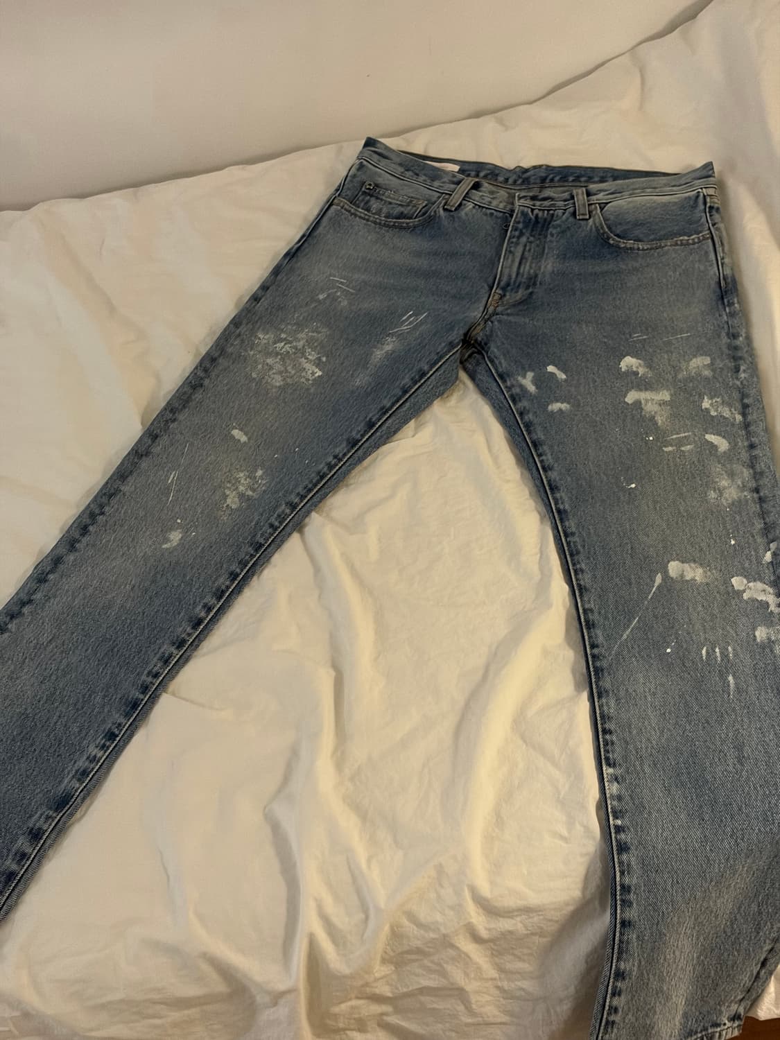 [31] 22SS 오프화이트 아웃라인 데님팬츠 청바지 연청 상품이미지2