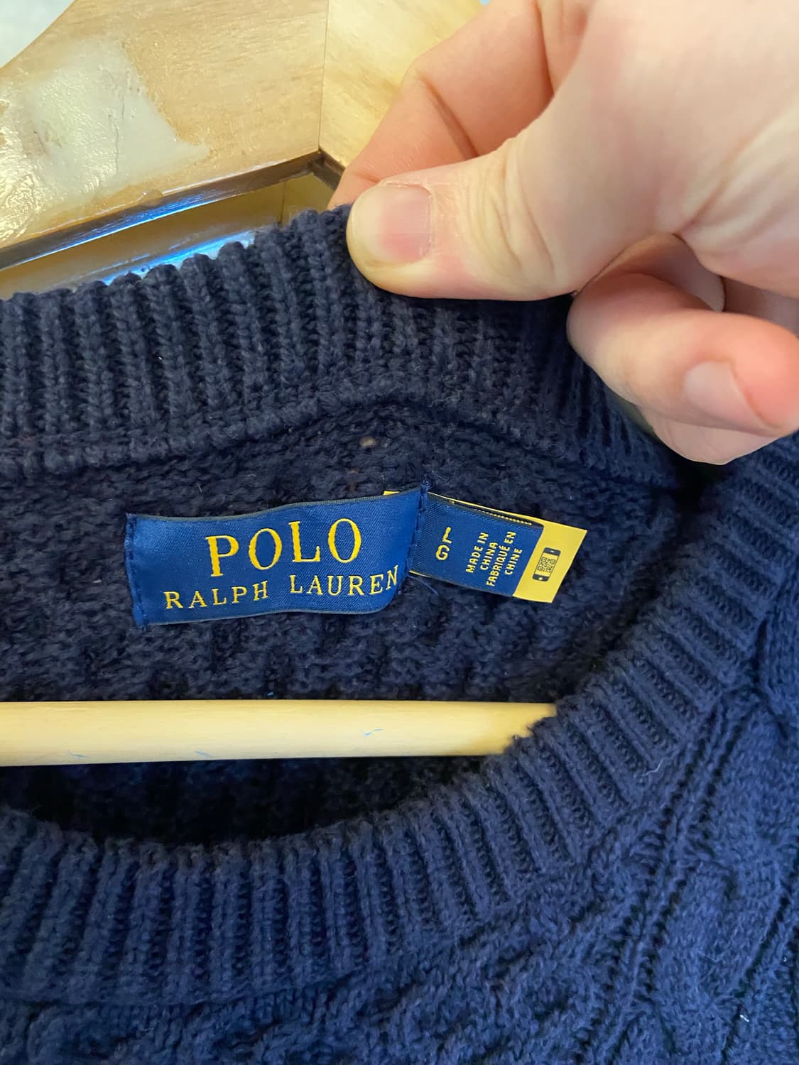 폴로 랄프로렌 네이비 케이블 니트 상품이미지4