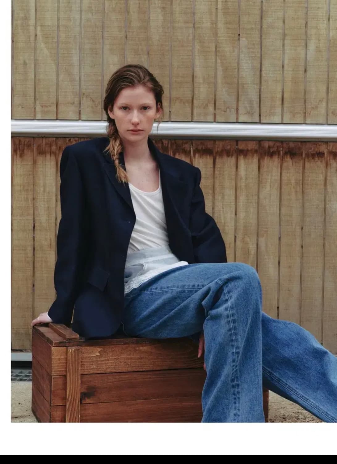 새상품)파르벵 울 실크 자켓M +울실크 팬츠 M 세트 상품이미지4