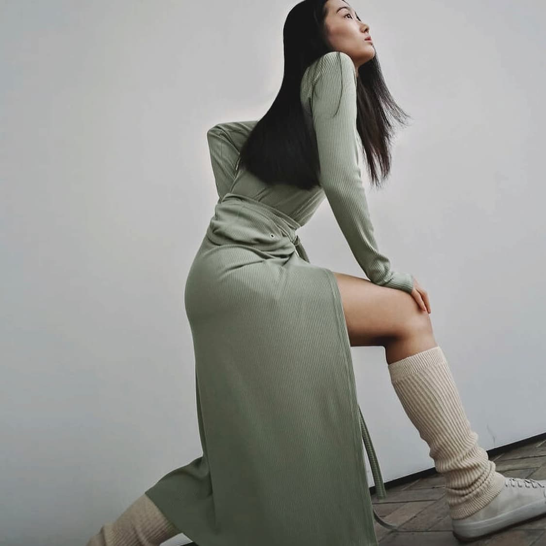 로투(LOTU) 리브드 랩스커트 프리사이즈 새상품 상품이미지2