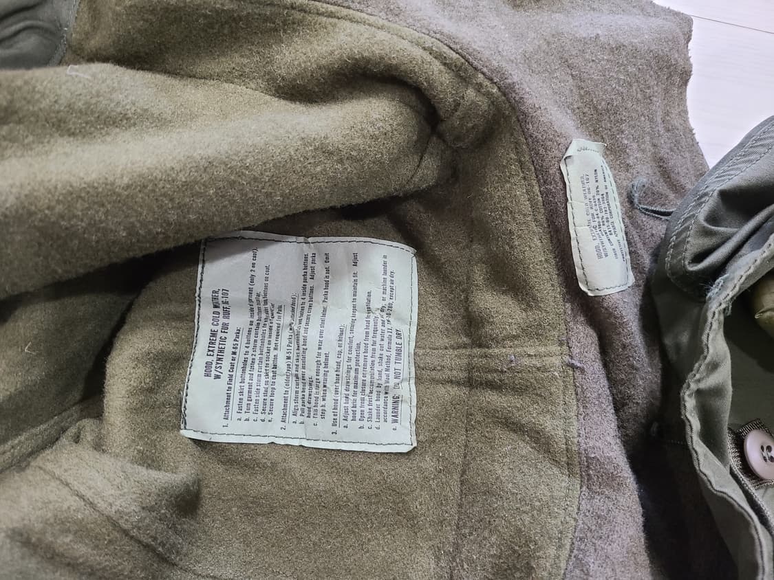 미군 오리지널 M65 피쉬테일 개파카 상품이미지4