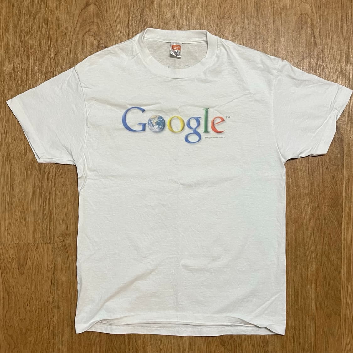 구글 2001년 지구의 날 프로모 빈티지 반팔 티셔츠 google 상품이미지1