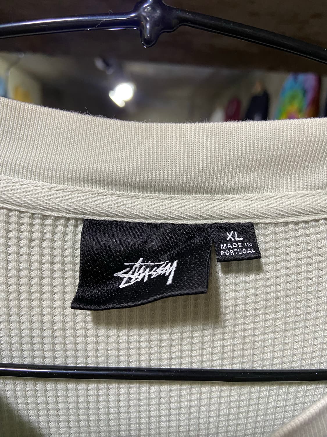 stussy 스투시 래글런 써멀 롱슬리브 크루 본 (와플 니트) 상품이미지4