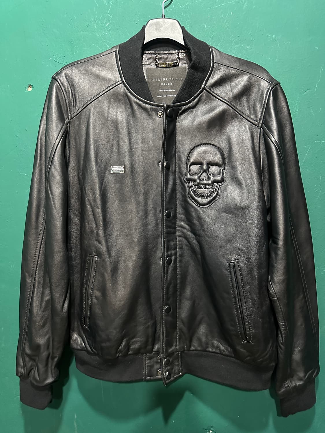 필립플레인 해골 양가죽자켓 100사이즈 상품이미지1