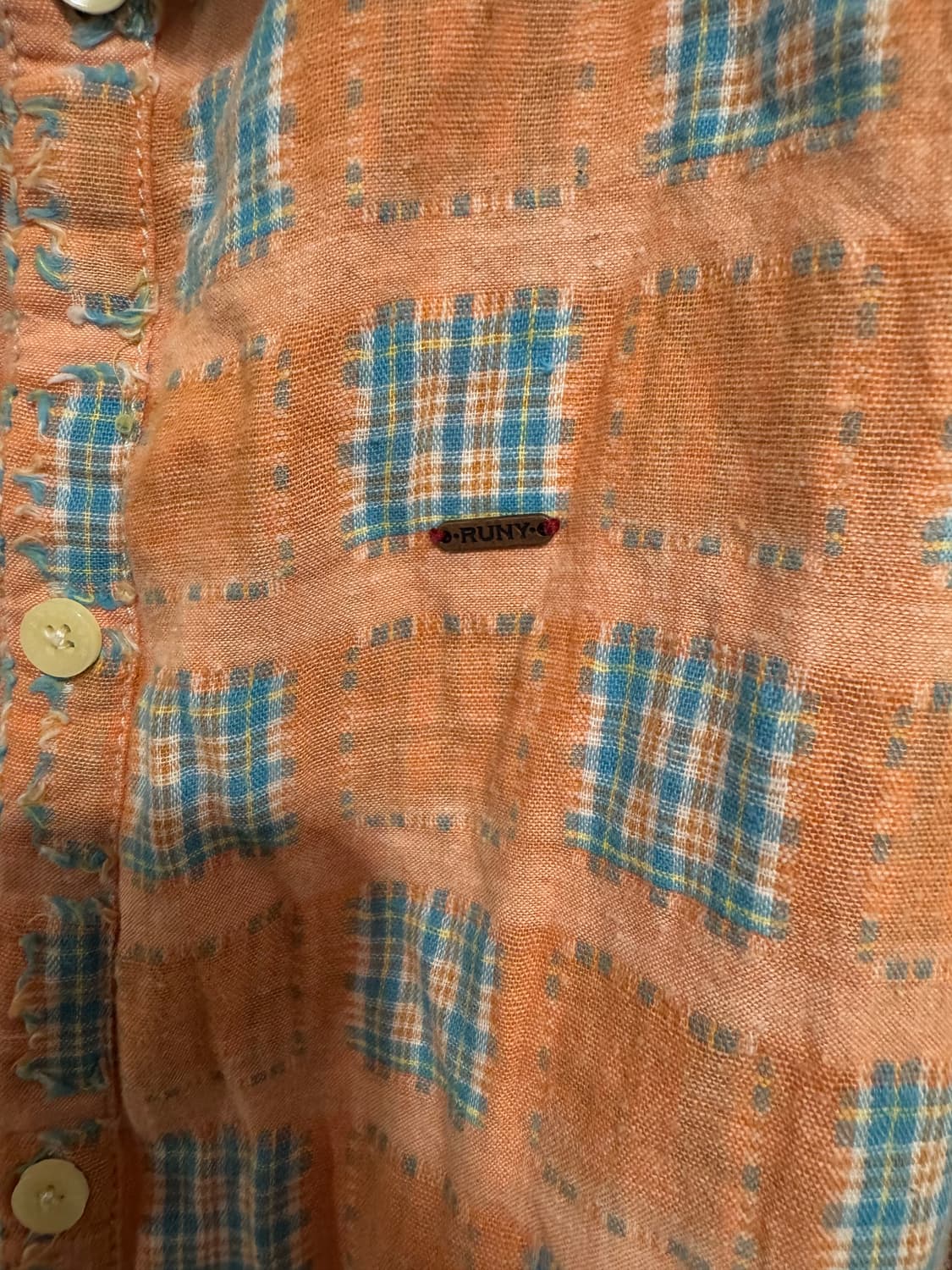 빈티지 디스트레스드 패치워크 셔츠 상품이미지8