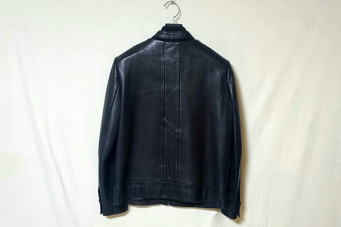 빈티지 스탠드 카라 양가죽 라이더 자켓 L 상품이미지4
