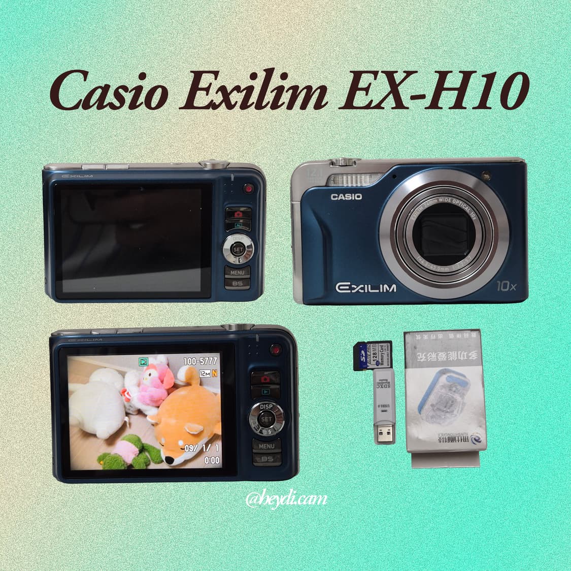 (츄디카)카시오 엑슬림 Casio Exilim EX-h10 블루 상품이미지2