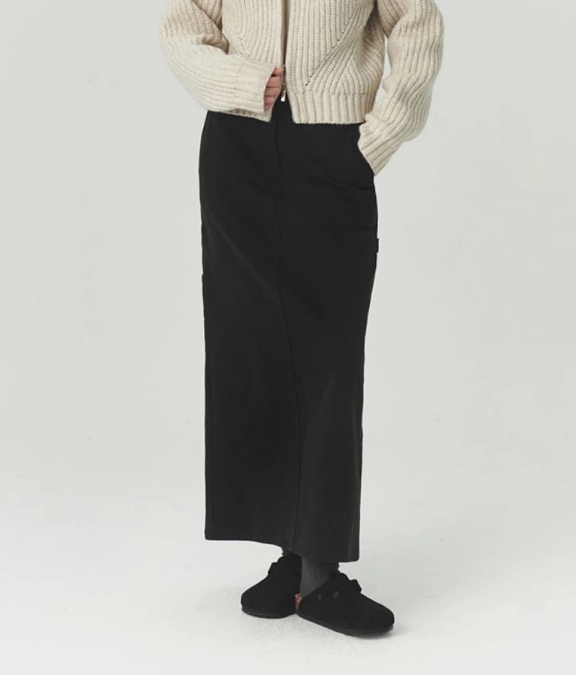 르바 가먼트 다잉 코튼 카펜터 스커트 블랙 S 상품이미지5