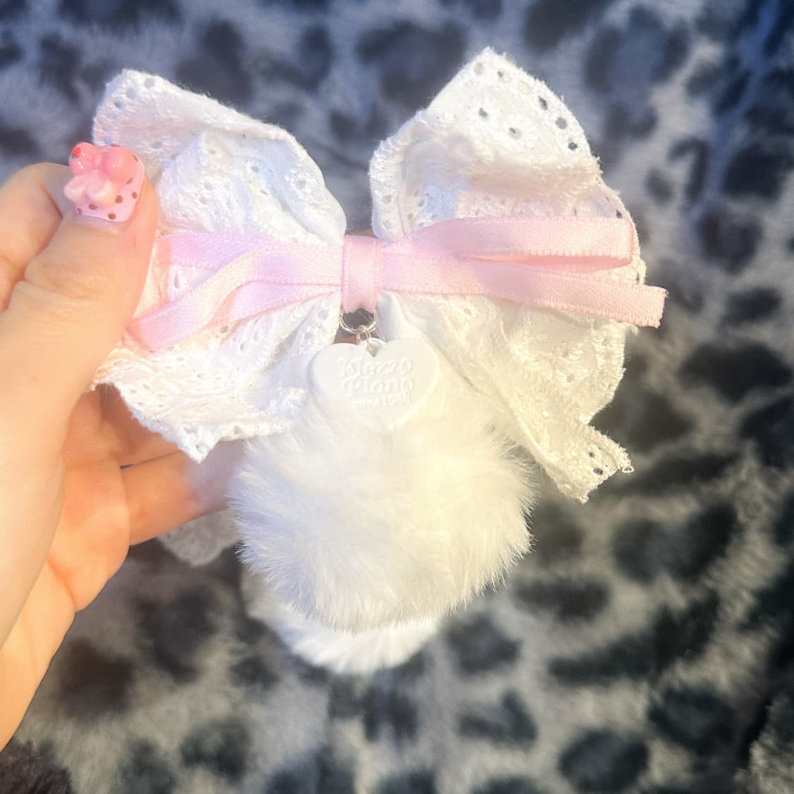 빈티지 리본 폼폼이 키링 히메갸루 로걀 라떼 헤이세이 라떼갸루 리즈리사깔 상품이미지2