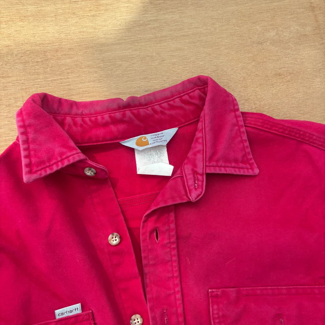Carhartt Washed Red Work Shirt 칼하트 상품이미지2
