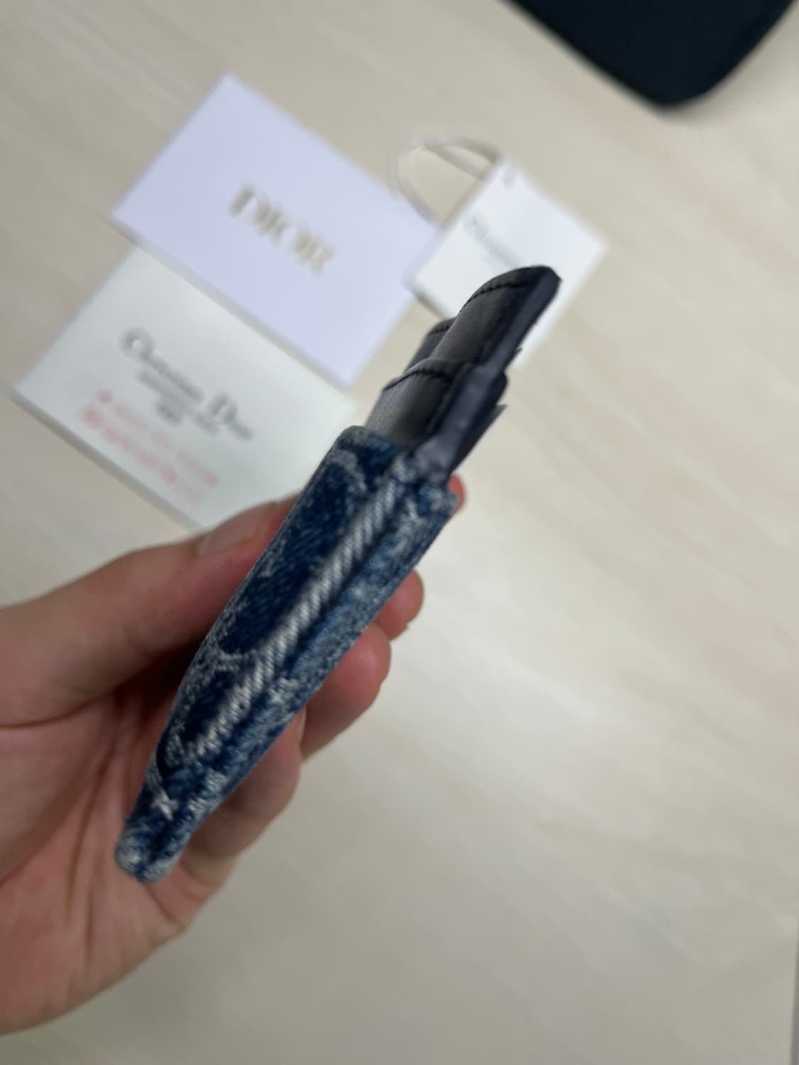 디올 몽테인 30 블루데님 카드지갑 상품이미지5