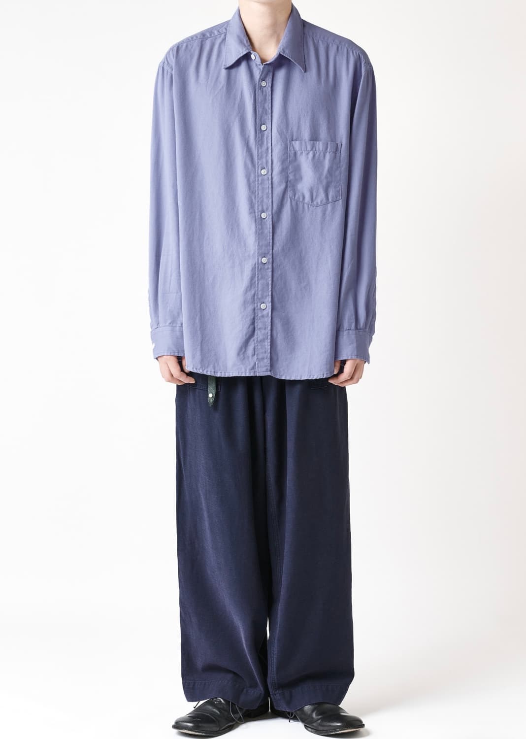 이얼즈어고 소프트 코튼 드릴 포이카 셔츠 클래식핏 V.3 라벤더 m 상품이미지4