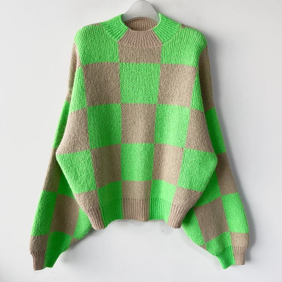 스타인 고야 23 체크 니트 스웨터 상품이미지4