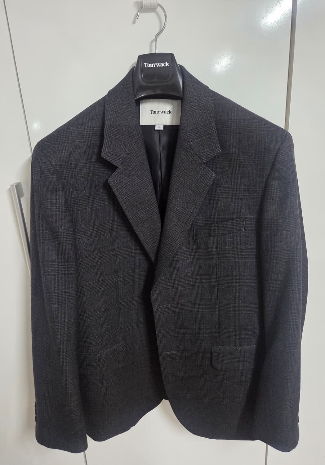 토니웩 시그니처2 버튼 블레이저 차콜 그레이 체크 L 상품이미지5